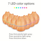 130ml Ultrasonic Essential Oil Diffuser Humidifier USB 7-Color LED 4H Timer with Peppermint Orange Oils for Bedroom Office Spa 3 Styles