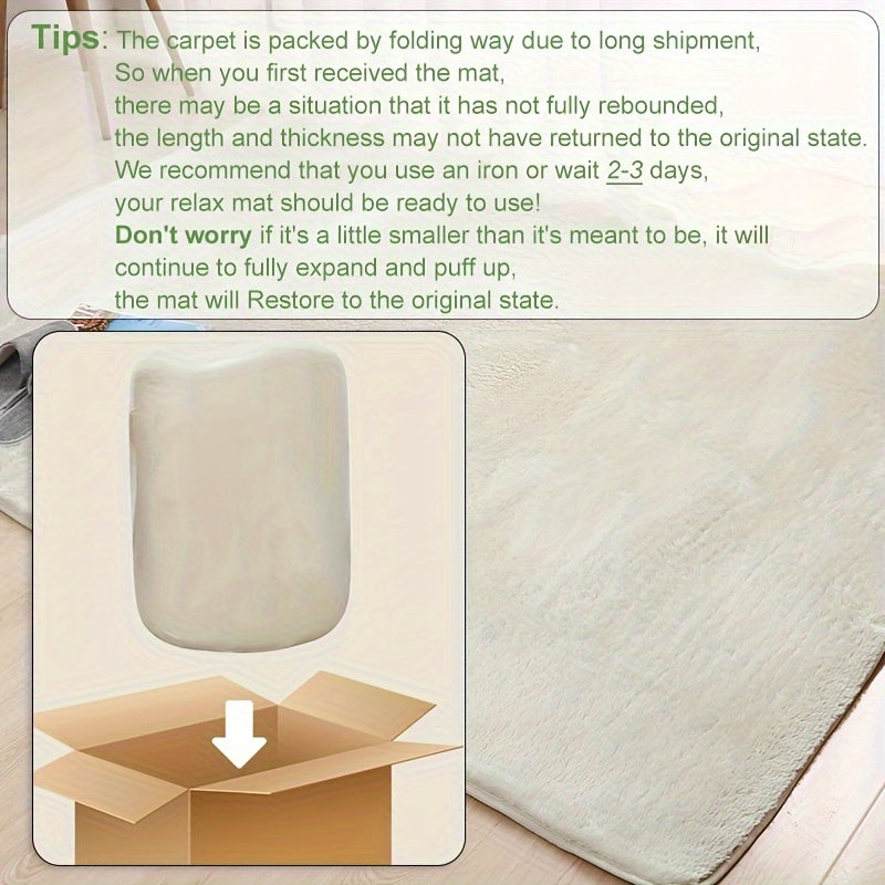 Shaggy Plush Area Rug Soft Non-Slip Fluffy Floor Carpet for Living Room Bedroom Bedside 6 Colors 4 Sizes