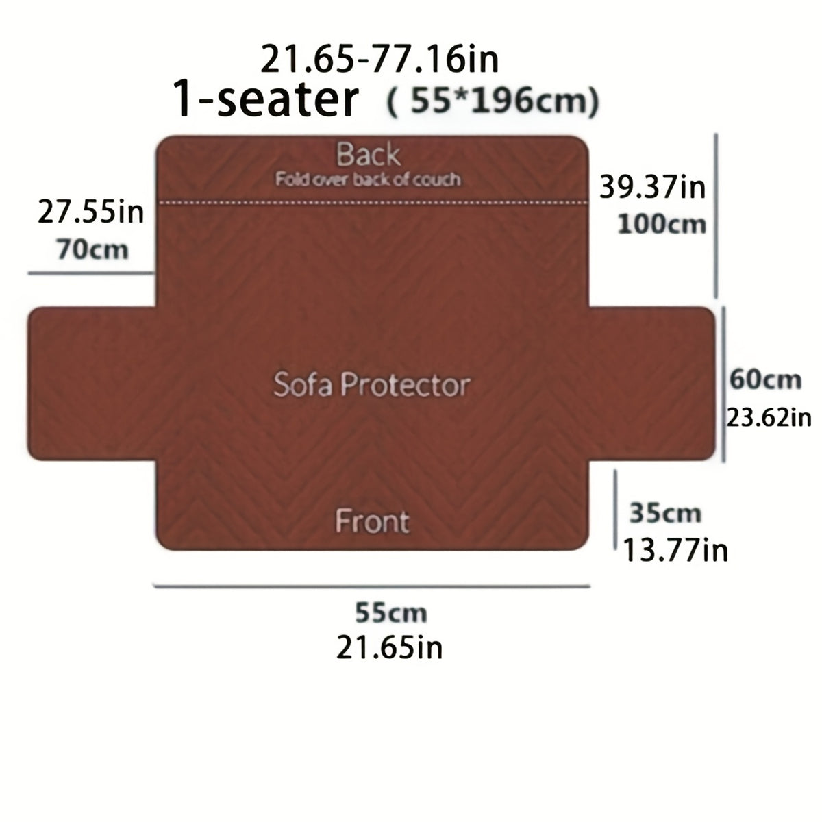 Sofa Cushion Cover with Storage Pocket – Pet-Proof Non-Slip Multi-Function Sofa Protector, All-Season Machine Washable, 1/2/3-Seater, Navy Coffee Off-White Dark Gray