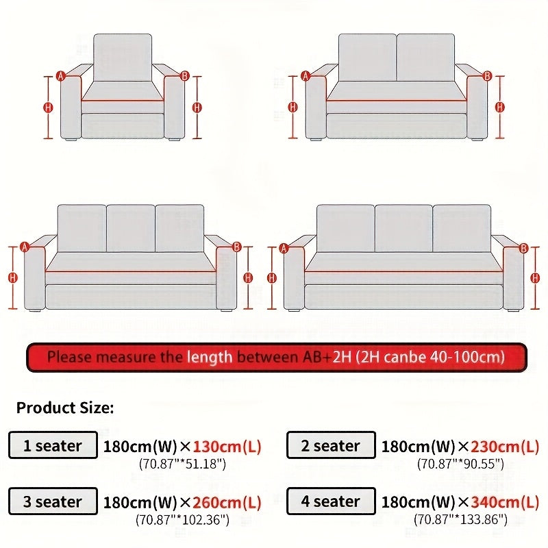 Chenille Pet-Friendly Sofa Cover Non-Slip Couch Protector – All-Season Machine Washable Slipcover for Dogs & Cats, Soft One-Piece Fit for 1 2 3 4 Seater Sofa, Living Room Bedroom Office