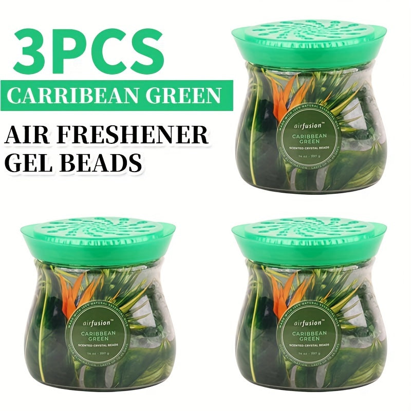 Air Freshener Scented Beads 3-Pack 14oz Each Long-Lasting Fragrance Odor Eliminator for Home Room Closet Bathroom Car Office Fabric Aromatherapy Multiple Scents