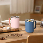 Insulated Coffee Mug with Handle and Lid – Stainless Steel Double Wall Vacuum Travel Mug for Office, Outdoor & Back to School