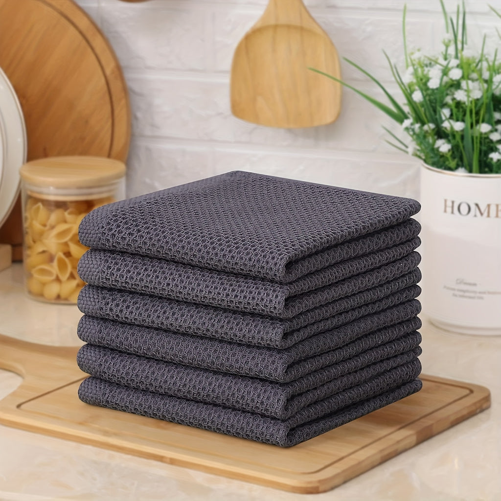 23-Piece Cotton Waffle Weave Kitchen Dish Cloths Set Absorbent Quick-Dry Dish Towels 12x12 Inch Multi-Color Options