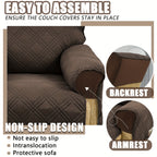 T-Cushion Armchair Cover Anti-Slip Double-Sided Design, Machine Washable Elastic Band Closure Chair Slipcover, Pet-Friendly All-Season Furniture Protector, Available in Small & Large – 8 Colors