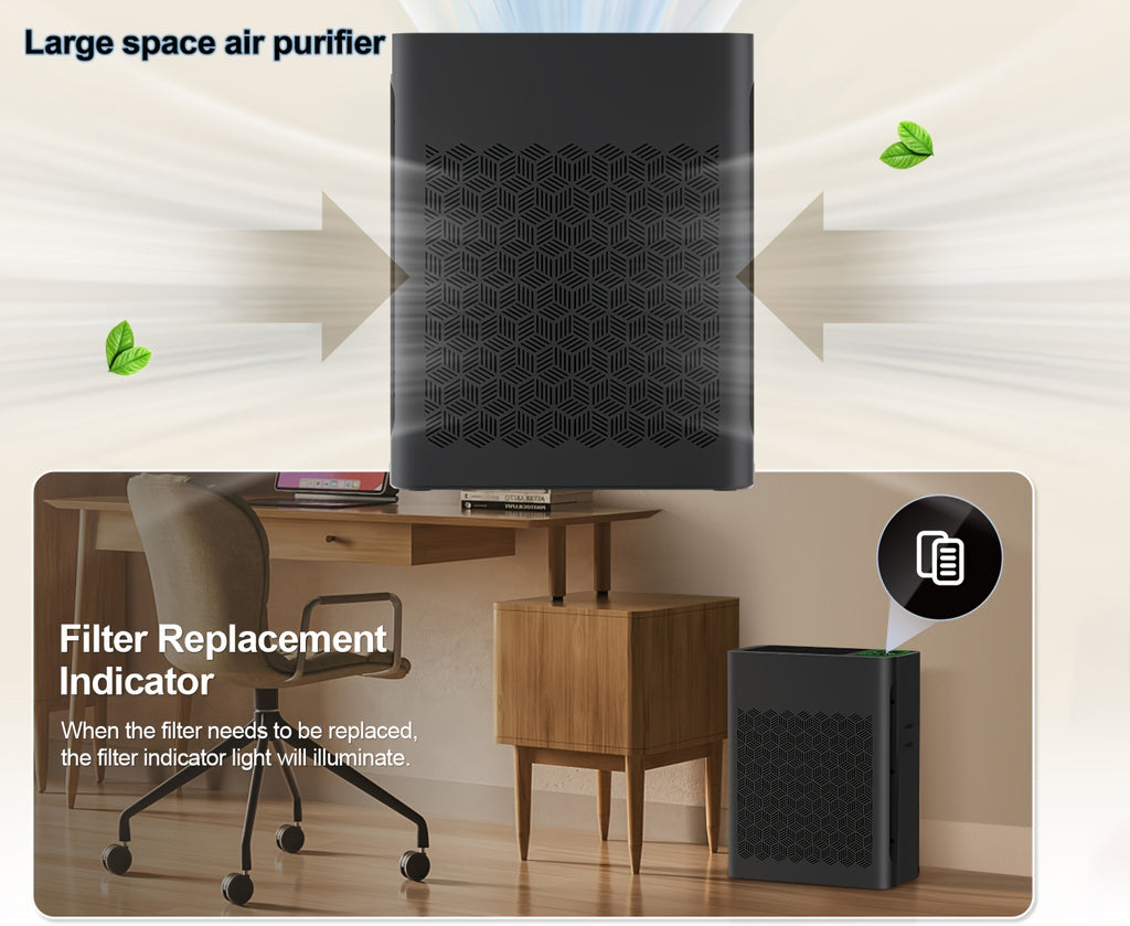 HEPA Air Purifier for Large Rooms Up to 1095 Sq Ft – PM2.5 Display, Air Quality Sensor, Auto Mode & Timer, Home Office Family Room Air Cleaner, Black White Grey Silver