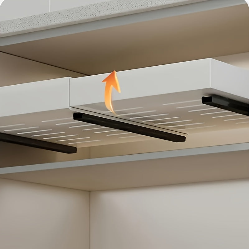 Pull Out Cabinet Organizer Slide Out Drawer Shelf No Drill | Under Cabinet Pull Out Shelf for Kitchen Bathroom Garage Bedroom