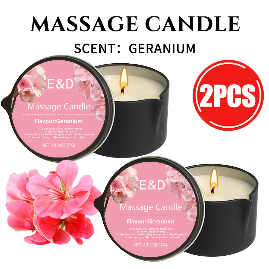 2-in-1 Soy Wax Massage Oil Candle Essential Oil Scented Warm Moisturizing Body Lotion Luxury Spa Candle Gift Set for Women Nail Salon Pedicure Wedding Christmas Valentine 1pc 2pc 6pc 17 Scents