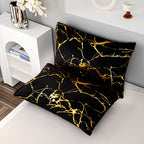 Duvet Cover Set Queen King Twin Full - Bronzing Texture Soft Breathable Bedding, 3-Piece with Pillowcases, All-Season Luxury Bedroom Decor, White Khaki Black