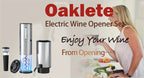 Electric Wine Opener Set 7-Piece Automatic Rechargeable Corkscrew with Wine Aerator Vacuum Stopper Foil Cutter USB Charging