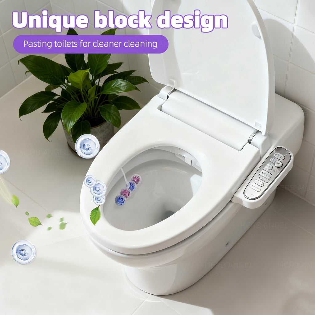 4-in-1 Toilet Cleaner Hanging Basket 5 Pack 65g – 200+ Flushes, Deodorizes & Removes Yellow Stains, Non-Corrosive Tablets for Smart, Hanging & No-Tank Toilets, 4 Fresh Scents: Ocean, Lemon, Lavender, Floral
