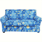 Boho Floral Sofa Slipcover Set with Separate Seat Cushion Covers – Washable Stretch Couch Cover for Armchair Loveseat Sofa, Drawstring Fit, Pet Friendly, 6 Colors