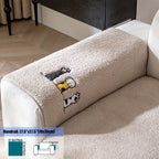 Sherpa Sofa Cover with Cat Paw Embroidery – Thick Plush Non-Slip Couch Slipcover, Pet-Friendly & Machine Washable Furniture Protector
