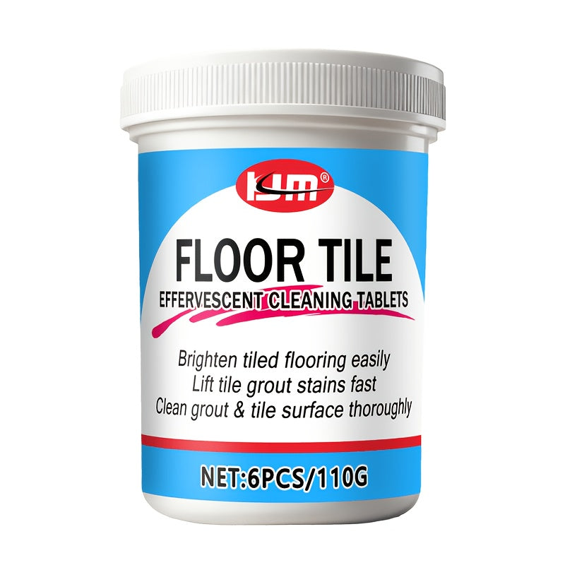 Floor Cleaning Effervescent Tablets 6 Pack – Deep Stain & Oil Remover for Tile, Kitchen, Bathroom & Living Room Floors, Easy-Dissolve Surfactant-Free Floor Care Tablets