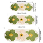 Floral Velvet Non-Slip Rug Runner Soft Fluffy Swan Velvet Floor Mat for Bedroom Living Room Hallway – 3 Colors 3 Sizes Aesthetic Decor