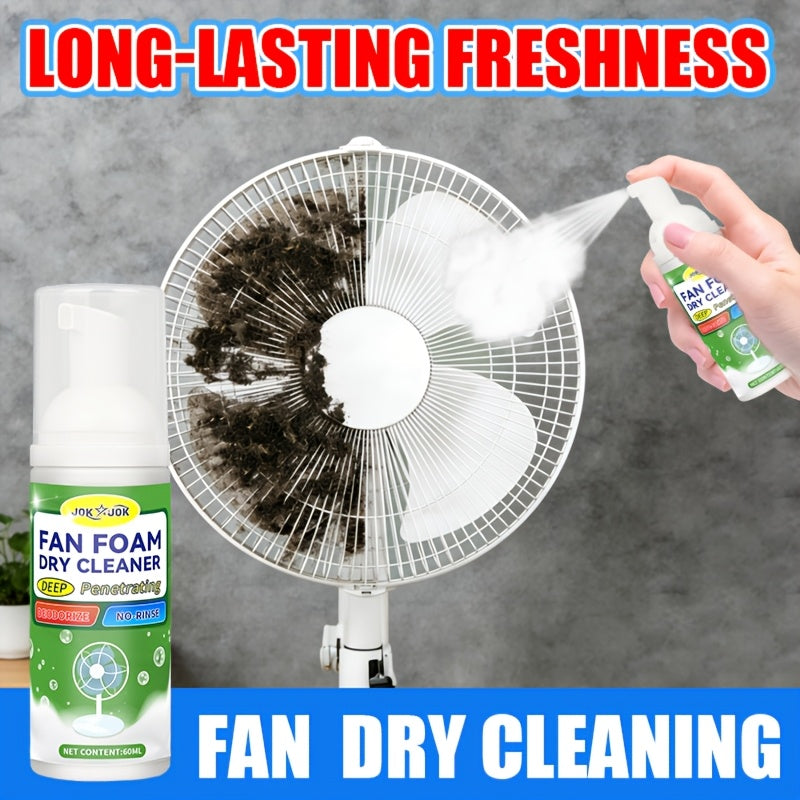 Fan Cleaning Spray 2oz with Towel - Deep Clean Dust Grease & Dirt from Fan Blades Grilles Motors for Ceiling Desktop & Floor Fans and AC Units Dust Repellent