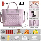 Extra Large 11L Insulated Lunch Bag & Beach Cooler Tote – Portable Thermal Food Carrier with Adjustable Shoulder Strap, Keeps Meals Hot or Cold, for Outdoor, Work, Beach & Picnic, 4 Colors