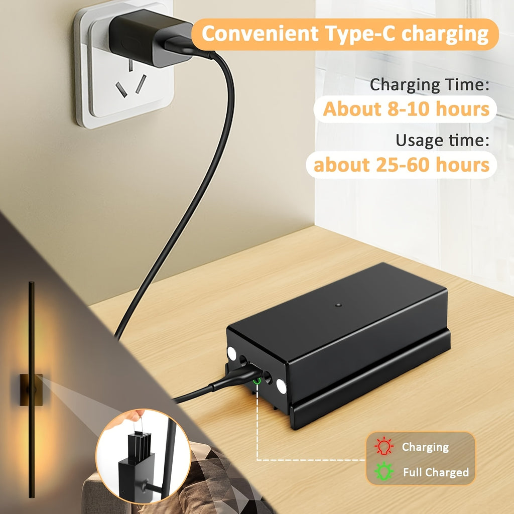 Wireless LED Wall Lights with Remote Control, 2 Pack Dimmable 3000K–6000K Battery Powered, No Wiring Needed, Contemporary Picture Lighting for Bedroom Hallway Living Room – Black & Gold Options
