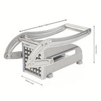 Stainless Steel French Fry Cutter & Vegetable Chopper - Heavy Duty Potato Slicer, Onion Chopper and Food Cutter for Carrots, Cucumbers and More - Essential Kitchen Gadget