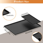 Silicone Coffee Mat with Raised Edges 2-in-1 Coffee Bar Mat and Dish Drying Mat - Countertop Protector for Coffee Machine, Espresso Maker & Kitchen Counter, 23.6 x 15.7 Inch