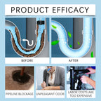 Drain Cleaning Powder 3-Pack 300g – High-Efficiency Pipe Unclogger & Odor Eliminator for Kitchen Sinks, Bathroom Sinks, Bathtubs & Toilets, Drain Cleaner Powder Dissolves Blockages Fast