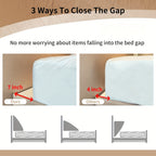Bed Wedge Pillow & Headboard Gap Filler – Triangle Pillow Wedge for Sleeping, Reading & Resting | Twin, Full, Queen & King | Grey & White
