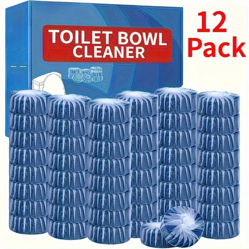 Automatic Toilet Bowl Cleaner Tablets 48 Count, Blue Tank Tablets with Jasmine Fresh Scent Powerful Stain Remover & Long-Lasting Deodorizer for Home & RV Toilets, Easy Drop-In Use