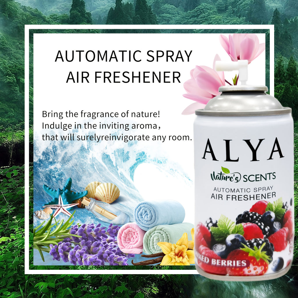 Automatic Spray Air Freshener Refill 8.45 oz 6 Scents 1-Pack and 4-Pack Odor Fighting for Home Bathroom Closet Car Office Fabric Lavender Magnolia Ocean Vanilla