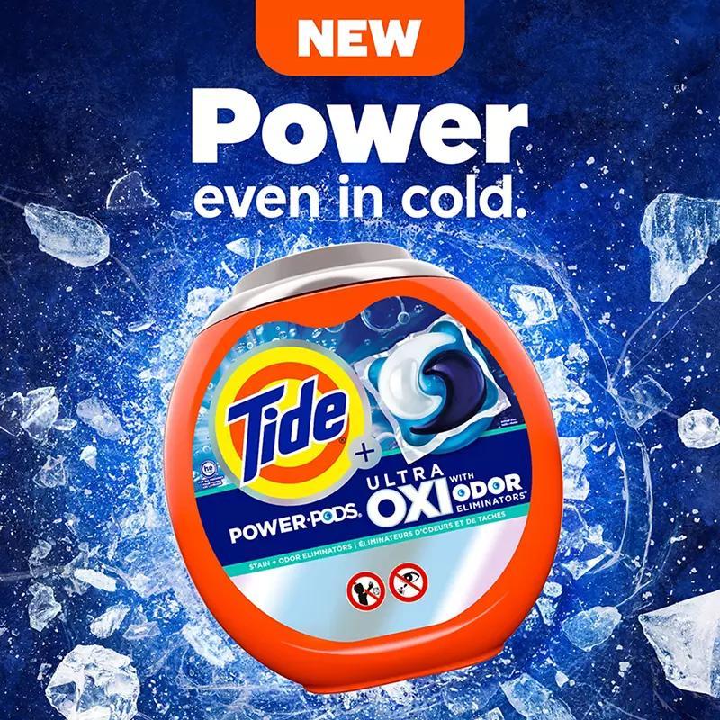 Tide Ultra OXI Power PODS 72-Count – Odor Eliminator Laundry Pods, Original Scent, Works in Hot & Cold Water + Free Wet Wipes