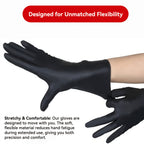 Black Nitrile Gloves Disposable Food Safe Latex Free Powder Free Heavy Duty Puncture Resistant Kitchen Cooking Cleaning Dishwashing Gloves S M L XL 200 600 1000 Count