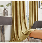 Velvet Grommet Curtains 4 Panels – Room Darkening Thermal Flannel Drapes for Living Room & Bedroom, Luxury Soft Window Panels, 52"W Multiple Lengths, Golden Hot Pink Champagne Taupe