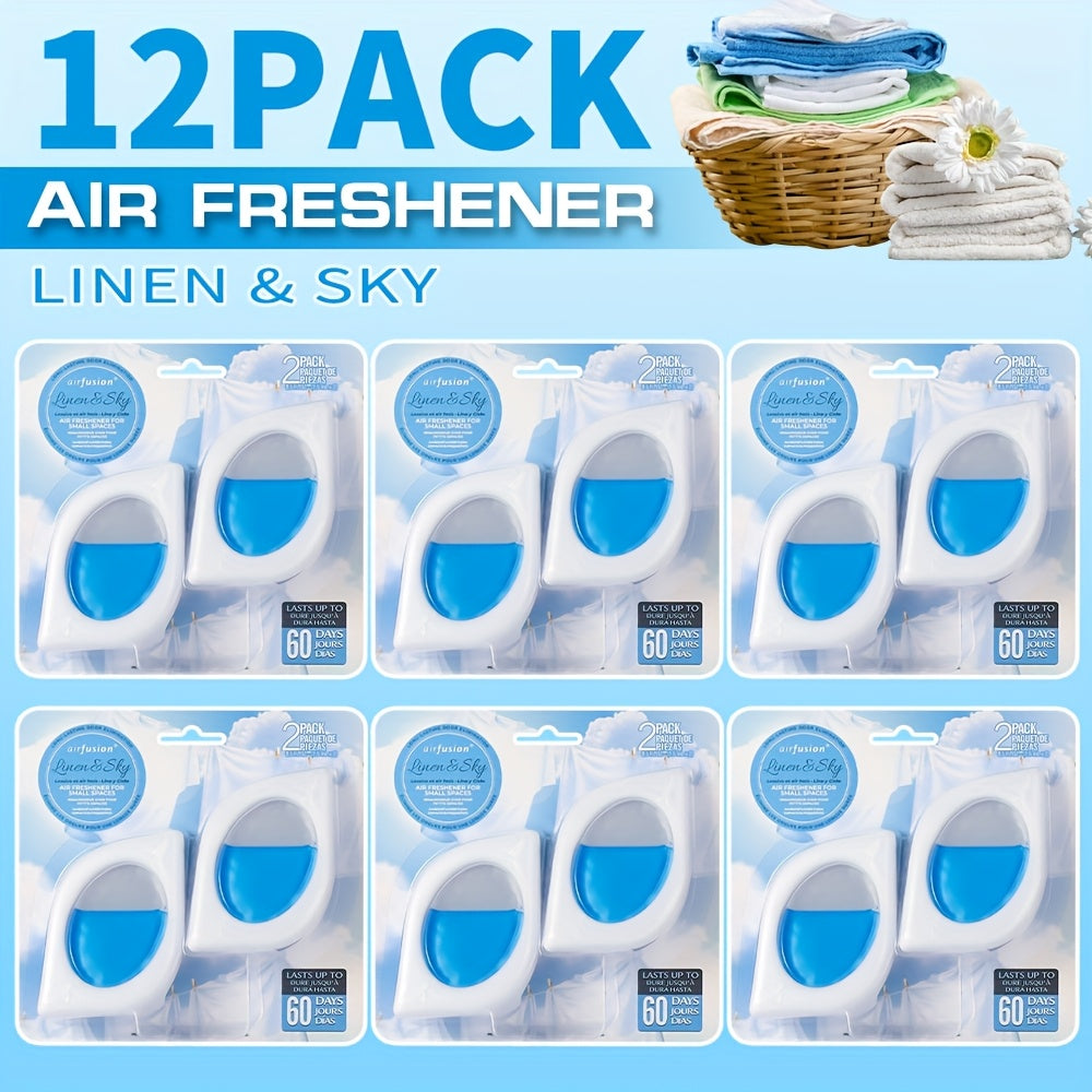 Small Space Air Freshener 2, 6 or 12 Pack – Odor Eliminator for Closets, Bathrooms & Pet Areas, 6 Scents, 0.25 fl oz Each Lasts Up to 30 Days, Fresh Scent Home Deodorizer