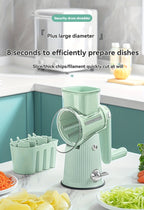 5-in-1 Rotary Cheese Grater with Interchangeable Blades, Suction Cup Base & Handle – Manual Vegetable Slicer Shredder for Cheese, Fruits, Nuts & Vegetables – Easy Clean Kitchen Tool Set