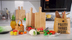 5 or 10-Pack Wood Cutting Boards with Handle – 15.7" x 7.8" Bamboo or Acacia Chopping Boards for Vegetables, Meat & Cheese – Durable Kitchen Food Prep Boards for Home Chefs