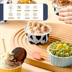 Aluminum Foil Baking Cups with Lids – Assorted Color Cupcake & Muffin Tins for Parties, Weddings & Events | 50-Pack with Lids or 30-Set with Spoons
