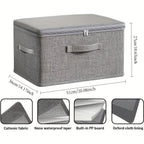 Extra Large Foldable Waterproof Storage Bins 4 or 8 Pack Collapsible Organizer Bags for Clothes Blankets Wardrobe Bedroom Kitchen Books Multi-Purpose