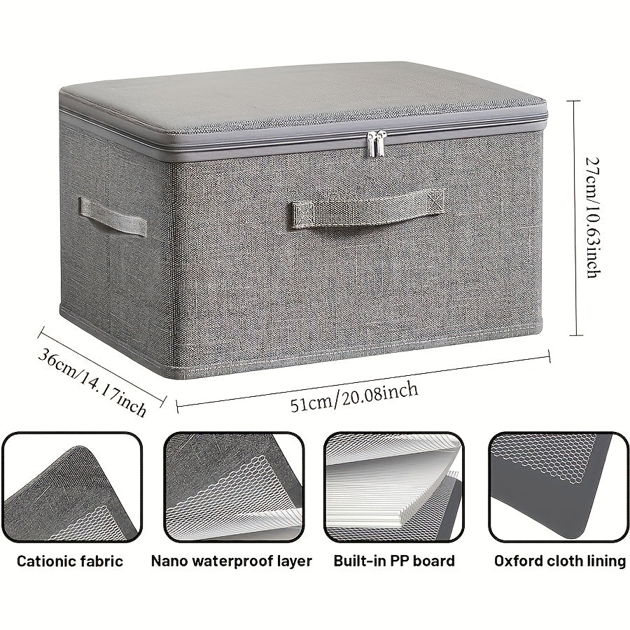 Extra Large Foldable Waterproof Storage Bins 4 or 8 Pack Collapsible Organizer Bags for Clothes Blankets Wardrobe Bedroom Kitchen Books Multi-Purpose