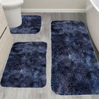 Plush Bath Rugs Set 1-6 Pieces, Multi-Color Microfiber Non-Slip Bathroom Mats – Soft Water Absorbent Thick Machine Washable Toilet Mats for Bathroom, Tub & Shower