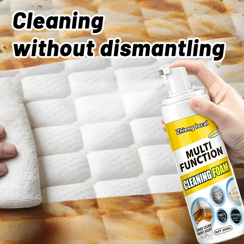 Carpet & Fabric Foam Cleaner Stain Remover 10.14 oz, Multi-Purpose Upholstery Cleaning Foam for Sofas Car Interiors Carpets Mattresses & Tablecloths, Safe Gentle Formula