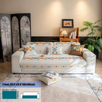 Chenille Bohemian Sofa Slipcover Non-Slip Removable Pet-Friendly Couch Cover 4 Seasons Universal Boho Style 5 Colors Multi-Size