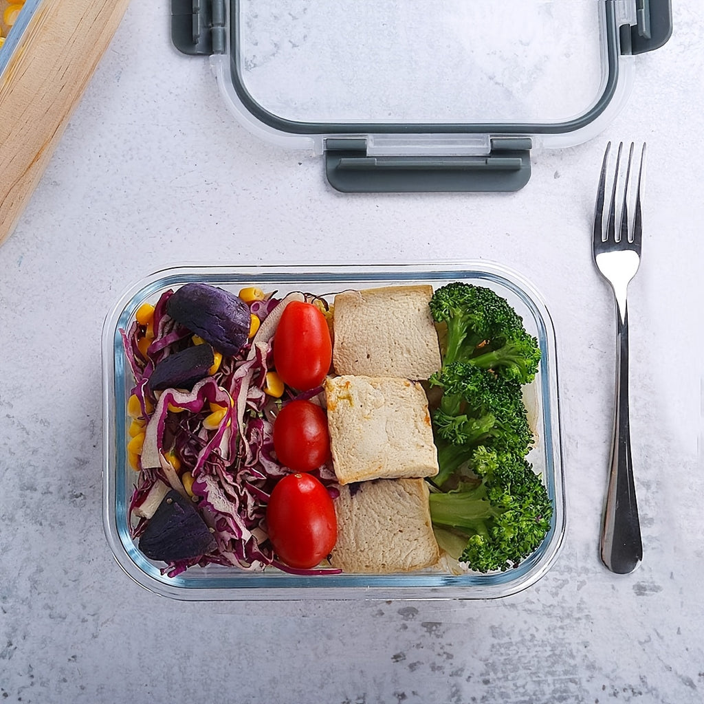 Borosilicate Glass Food Storage Containers Set with Lids – 10/17 Piece Airtight Meal Prep Bento Boxes, BPA Free, Microwave & Dishwasher Safe, Mixed Colors