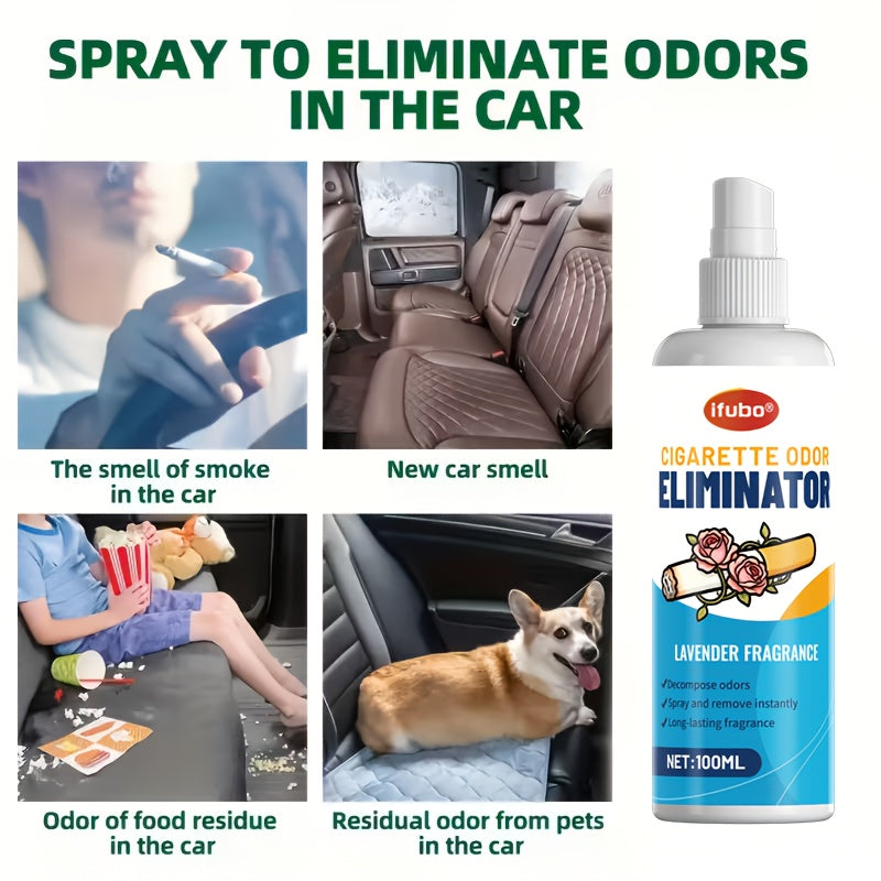 Cigarette Smoke Odor Eliminator Spray – Gentle Daily-Use Air Freshener for Home, Office, Bathroom, Kitchen, Car & Shoes, Neutralizes Smoke Smells, Easy Spray Application