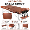 Portable Folding Massage Table Professional Lash Bed, Height Adjustable 8-Level Aluminium Legs, 30.9" Wide Tiltable Headrest for Spa Salon Tattoo Home Beauty