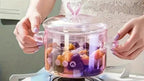 Heart-Shaped Borosilicate Glass Cooking Pot – 50oz Non-Stick Stew Pot with Lid, Heat-Resistant, Dishwasher Safe, Pink Love Design