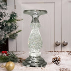 Swirling LED Candle Holder Water Lantern Acrylic Centerpiece – 3-Wick Table Decor for Wedding, Party & Holiday Gifts