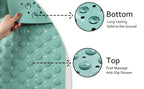 Anti-Slip Shower Mat with Massage Function – Extra Large Non-Slip Bathtub Mat for Safety & Comfort | 19.7”x31.5” | Green, Grey, White, Blue, Khaki & Pink
