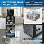 Floor Polishing Wax Paste for Marble Granite Quartz Ceramic Tile | Nano Brightening High Gloss Finish, Scratch Repair & Stain Protection, Long-Lasting Stone Care Polish for Home Floors