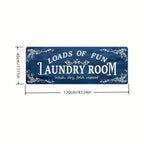 Non-Slip Runner Rug Washable Machine Wash Kitchen Mat Laundry Room | Front of Washer Dryer Bathroom Hallway Porch Floor Mat – White Blue Green Black Red, 45x120 & 45x150cm Easy Care