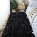 Shaggy Runner Rug Soft Fluffy Area Rug Non-Slip Plush Carpet for Bedroom Hallway Dorm Living Room – Jacquard & Tie-Dye Colors, 2x6 3x5 6x9 8x10 Feet