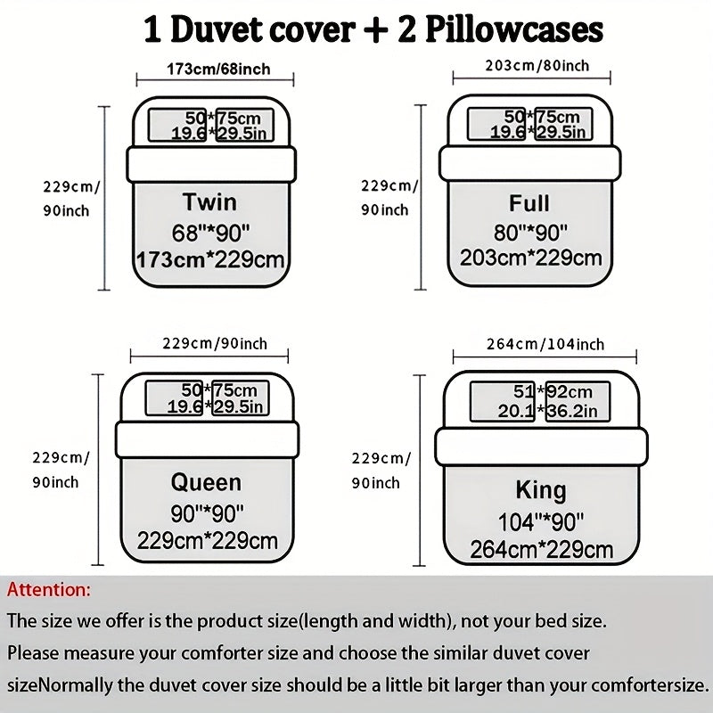 Duvet Cover Set Queen King Twin Full - Bronzing Texture Soft Breathable Bedding, 3-Piece with Pillowcases, All-Season Luxury Bedroom Decor, White Khaki Black
