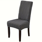 Stain-Resistant Stretch Dining Chair Covers Set of 4 or 6 Jacquard Polyester-Spandex Removable Slipcovers – Pet & Kid Friendly, Machine Washable, for Restaurant Home Wedding Christmas